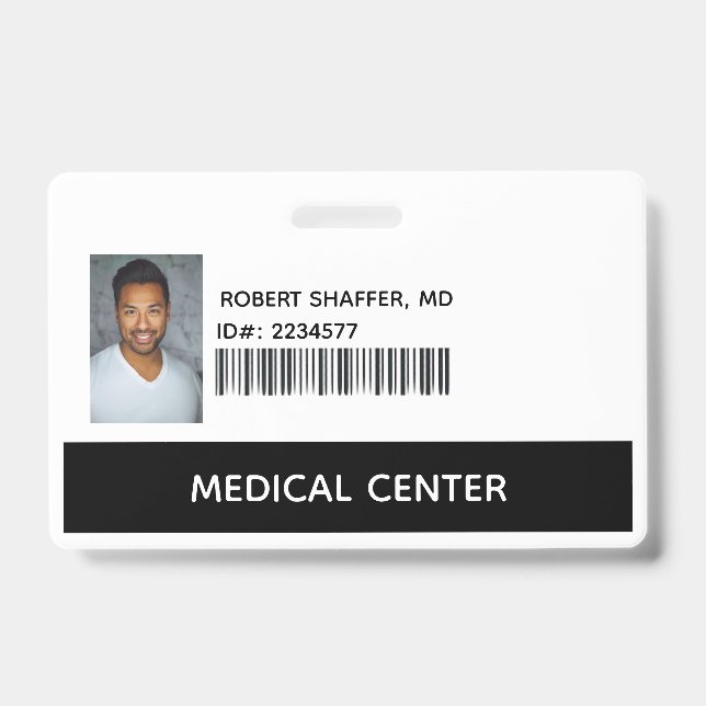 Tarjeta De Identificación Médico Doctor, Identificación de MD ID (Parte frontal)