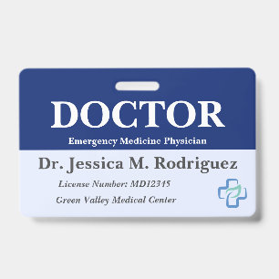 Tarjeta De Identificación Médico profesional Doctor Cirujano Médico