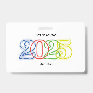 Tarjeta De Identificación Mejores Momentos de 2025 Comienzan Aquí