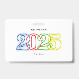 Tarjeta De Identificación Mejores Momentos de 2025 Comienzan Aquí