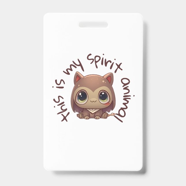 Tarjeta De Identificación Mi animal espiritual  (Parte frontal)