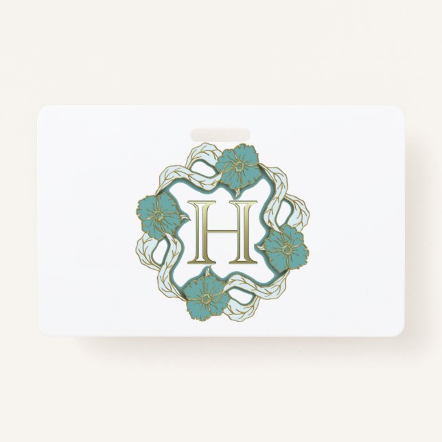 Tarjeta De Identificación Mi firma con la letra h, (Anverso)