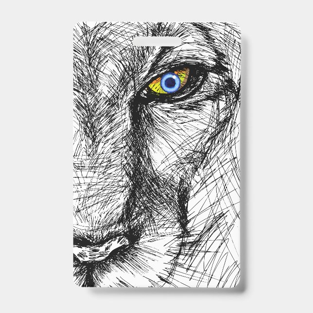 Tarjeta De Identificación Mirada de Tigre (Parte frontal)