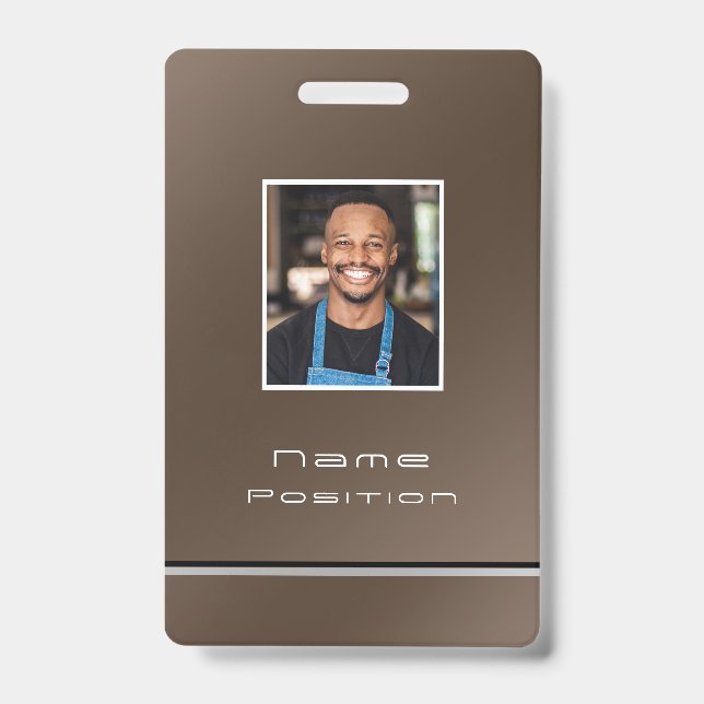 Tarjeta De Identificación Moda Modern Business Brown (Anverso)