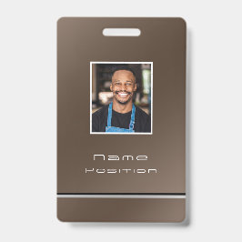 Tarjeta De Identificación Moda Modern Business Brown