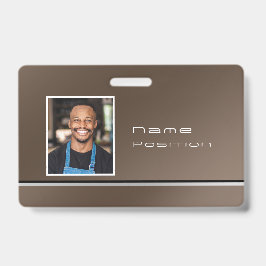 Tarjeta De Identificación Moda Modern Business Brown