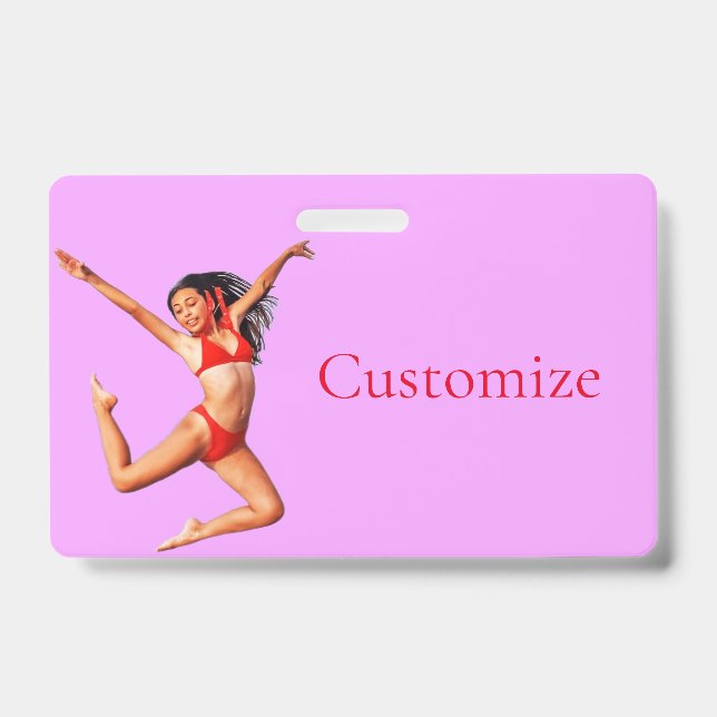 Tarjeta De Identificación Modelo de baile bikini Thunder_Cove (Parte frontal)