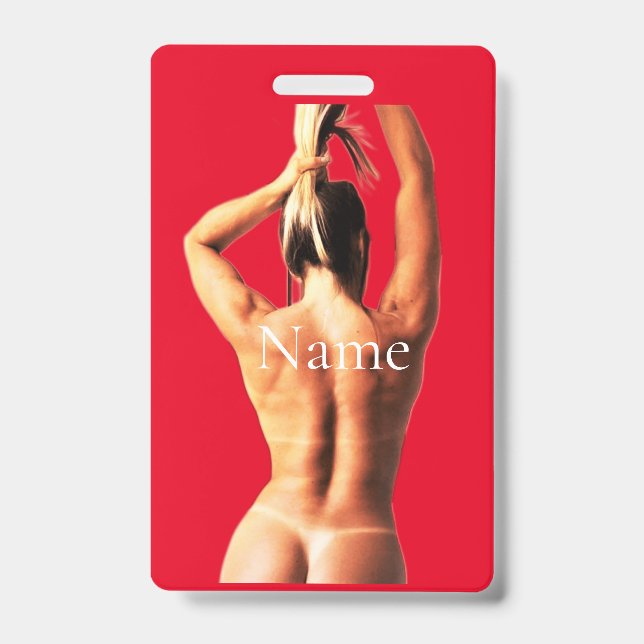 Tarjeta De Identificación Modelo de Fitness Bronceado Thunder_Cove  (Parte frontal)