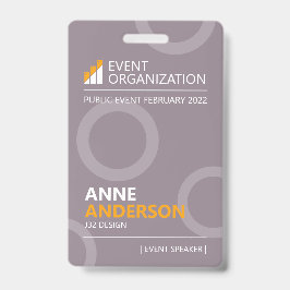 Tarjeta De Identificación Modern Business Seminar Conference Event Badge