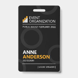 Tarjeta De Identificación Modern Business Seminar Conference Event Badge