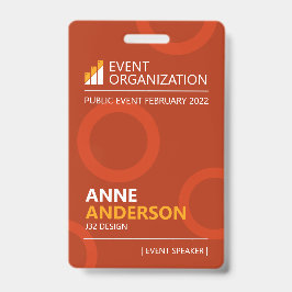 Tarjeta De Identificación Modern Business Seminar Conference Event Badge