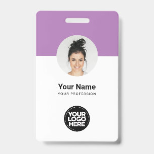 Tarjeta de identificación moderna de empleado de l