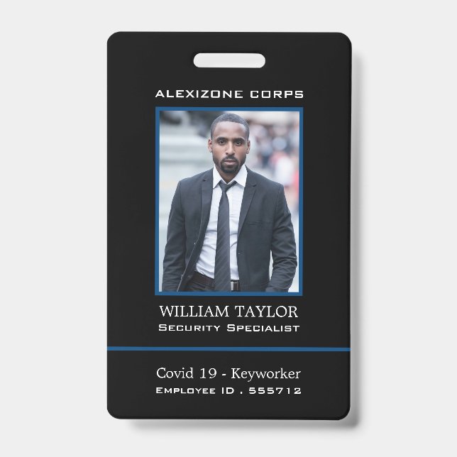 Tarjeta de identificación moderna de la industria  (Parte frontal)