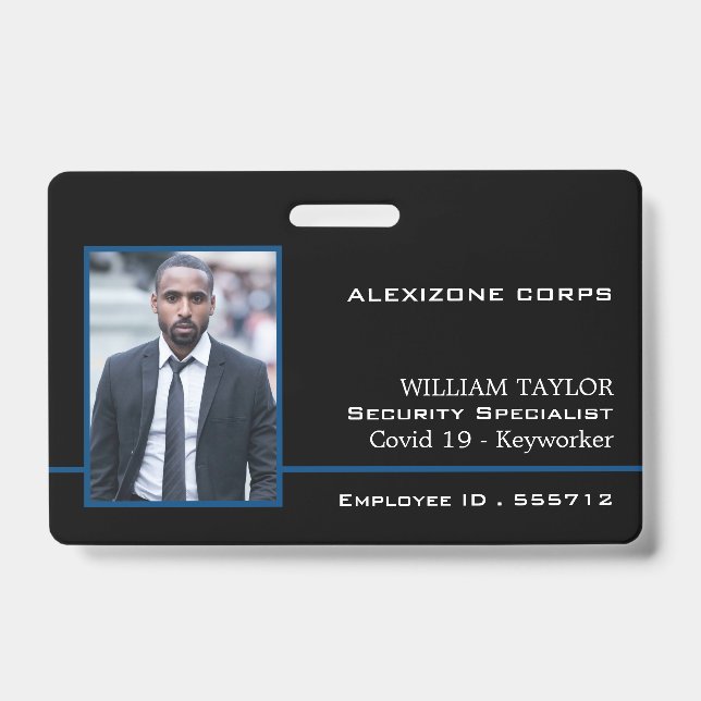 Tarjeta de identificación moderna de la industria  (Parte frontal)