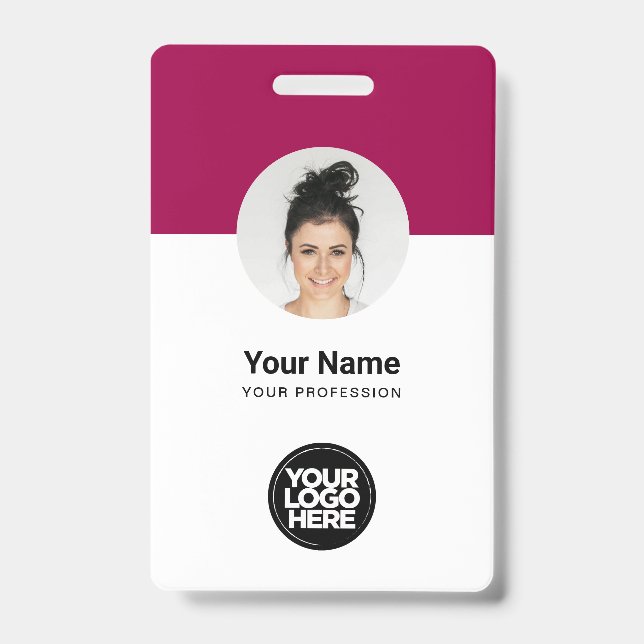 Tarjeta de identificación moderna de personalizado (Parte frontal)