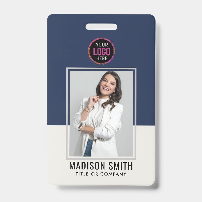 Tarjeta de identificación moderna | Empresa Minima (Parte frontal)