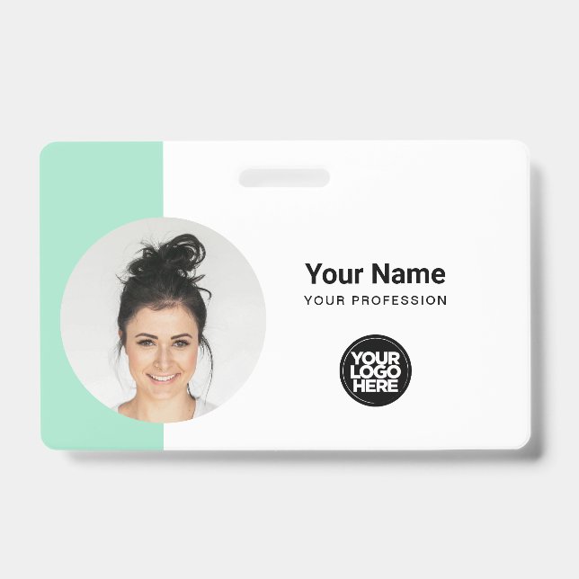 Tarjeta de identificación moderna minimalista con  (Parte frontal)