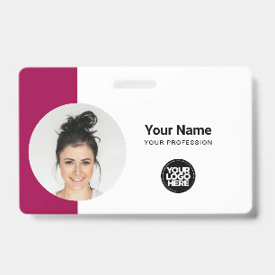 Tarjeta de identificación moderna minimalista QR r