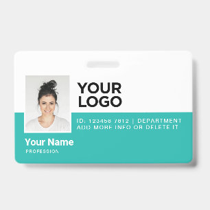 Tarjeta de identificación moderna para empleados d