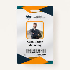 Tarjeta de identificación moderna para retrato de 