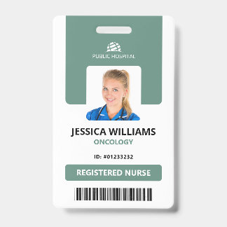 Tarjeta de identificación moderna personal del hos