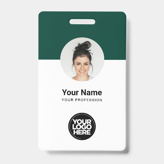 Tarjeta de identificación moderna personalizada pa (Parte frontal)