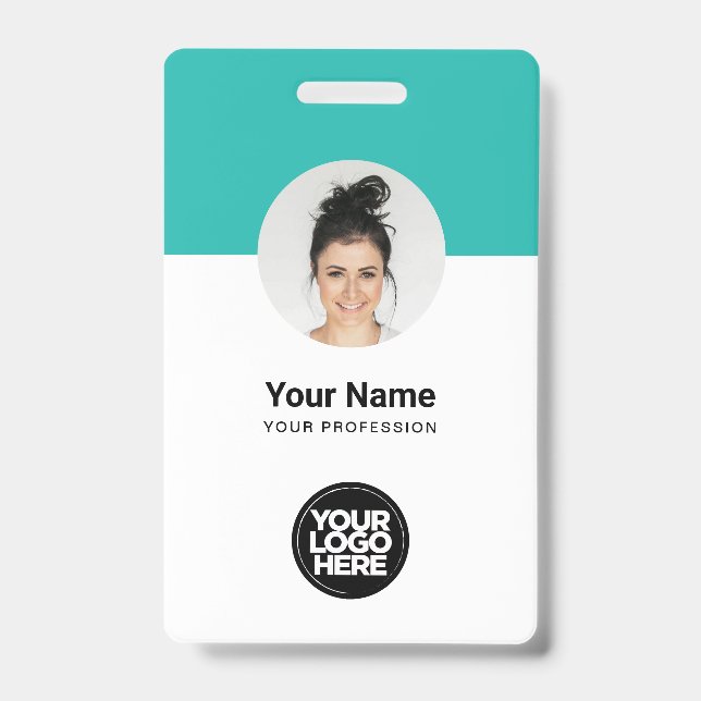 Tarjeta de identificación moderna personalizada pa (Parte frontal)