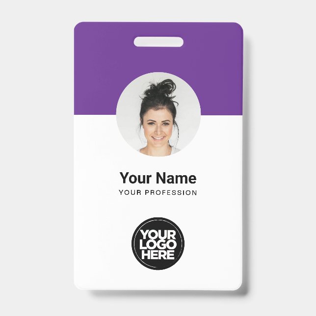 Tarjeta de identificación moderna personalizada pa (Parte frontal)