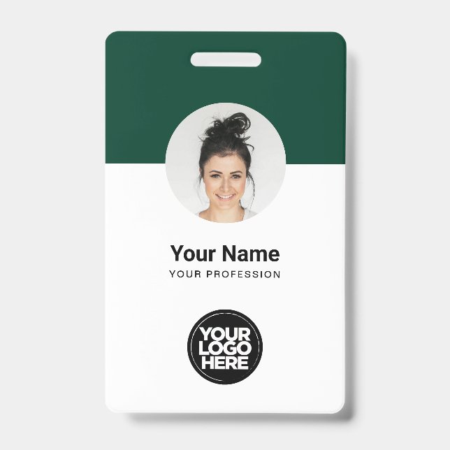 Tarjeta de identificación moderna personalizada pa (Parte frontal)
