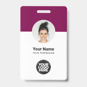 Tarjeta de identificación moderna personalizada pa