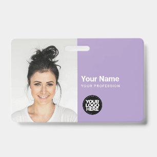 Tarjeta de identificación moderna personalizada si