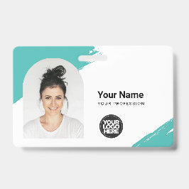 Tarjeta de identificación moderna personalizada Si
