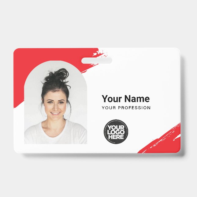 Tarjeta de identificación moderna personalizada Si (Parte frontal)