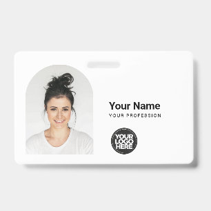 Tarjeta de identificación moderna personalizada Si