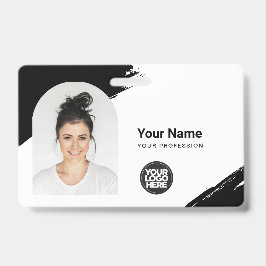 Tarjeta de identificación moderna personalizada Si