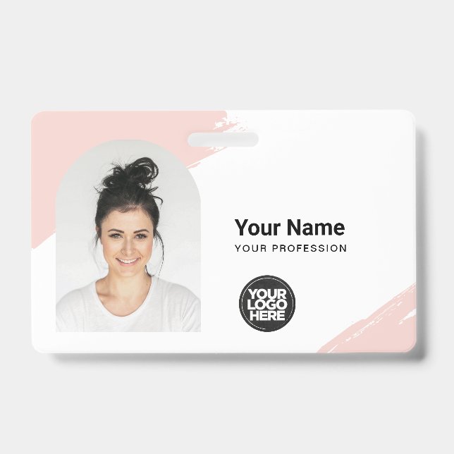 Tarjeta de identificación moderna personalizada Si (Parte frontal)