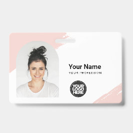 Tarjeta de identificación moderna personalizada Si