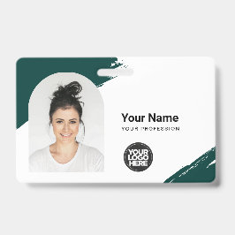 Tarjeta de identificación moderna personalizada Si