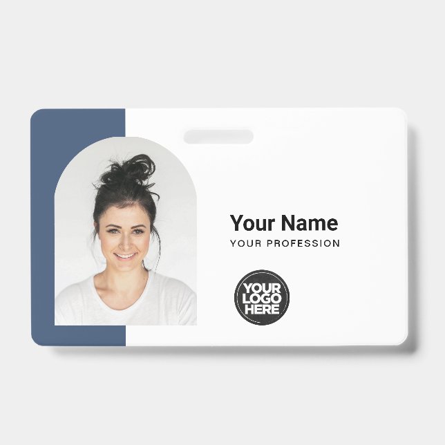 Tarjeta de identificación moderna personalizada Si (Parte frontal)