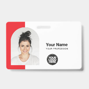 Tarjeta de identificación moderna personalizada Si