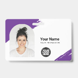 Tarjeta de identificación moderna personalizada Si