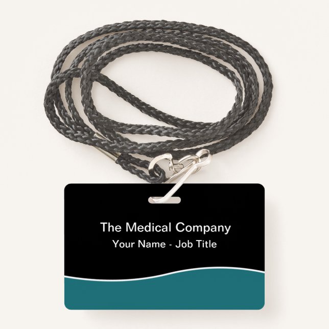 Tarjeta De Identificación Modernas insignias para el nombre del personal de  (Anverso son cordón)