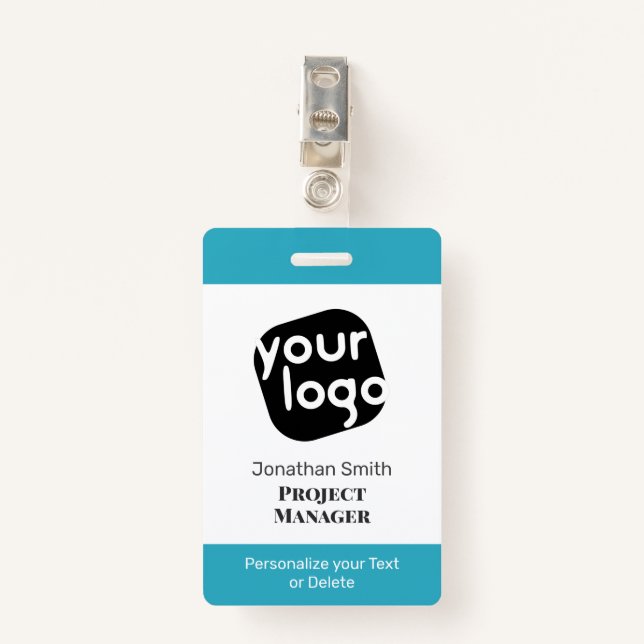 Tarjeta De Identificación Moderno distintivo de identificación de conferenci (Anverso con clip)