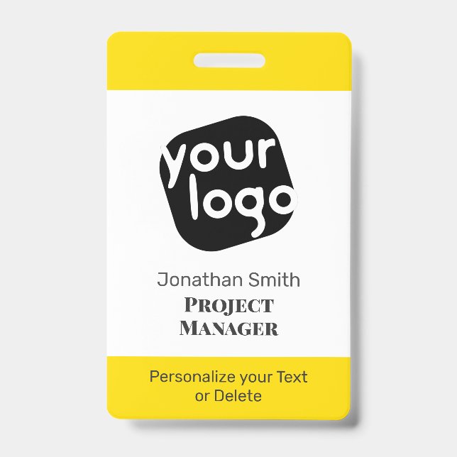 Tarjeta De Identificación Moderno distintivo de identificación de conferenci (Parte frontal)