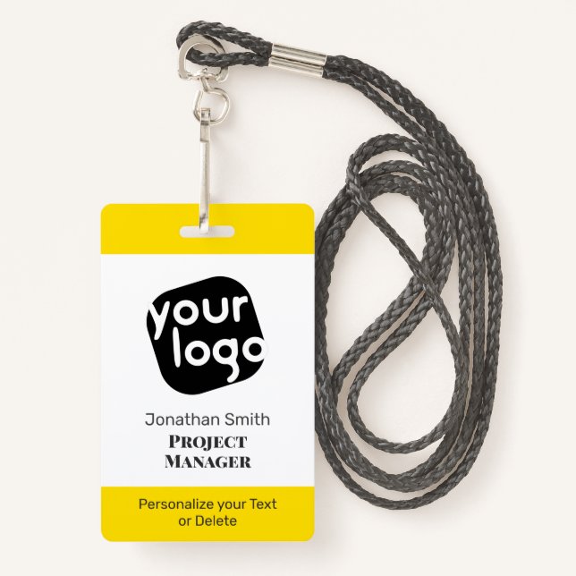 Tarjeta De Identificación Moderno distintivo de identificación de conferenci (Anverso son cordón)