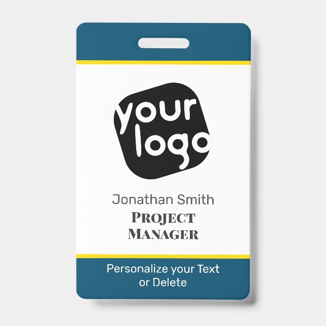 Tarjeta De Identificación Moderno distintivo de identificación de conferenci (Parte frontal)