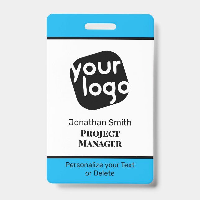 Tarjeta De Identificación Moderno distintivo de identificación de conferenci (Parte frontal)