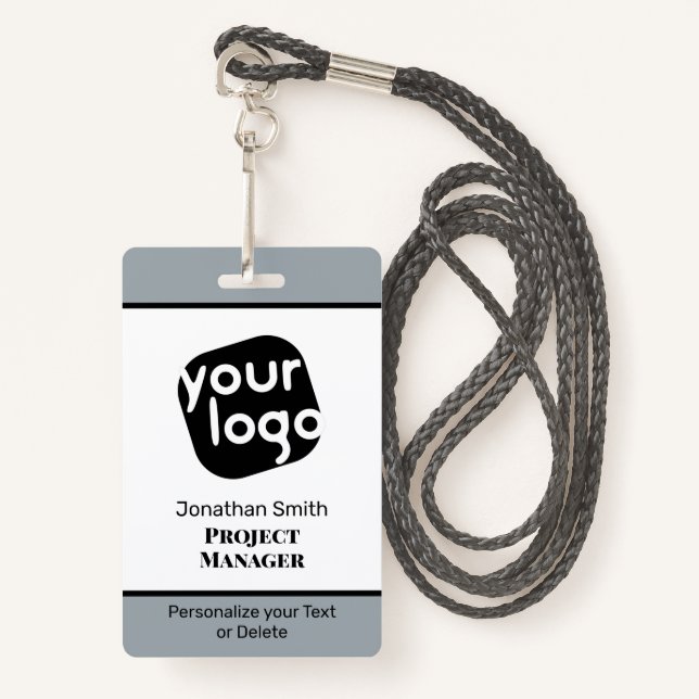 Tarjeta De Identificación Moderno distintivo de identificación de conferenci (Anverso son cordón)