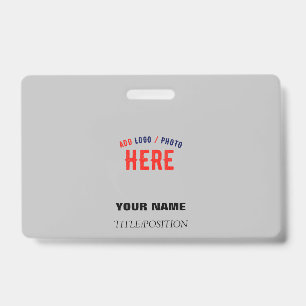 TARJETA DE IDENTIFICACIÓN MODERNO ESTILIZADO PERSONALIZABLE CENIZA VERIFICAD