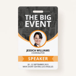 Tarjeta De Identificación Moderno evento de conferencia Insignia de identifi